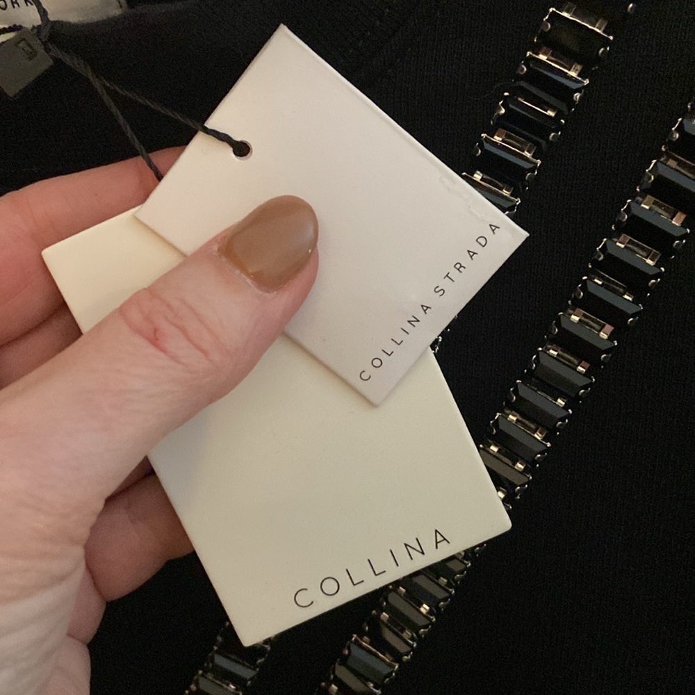 NWT Collina Strada Back Sweater with Embellishments size XS - Picture 6 of 7